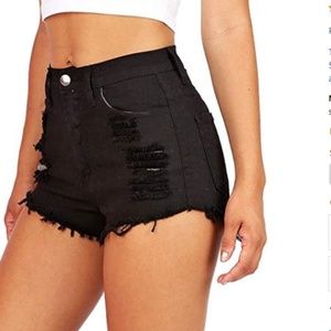 ~ Stylish Juniors Denim High Waist Cutoff Shorts ~